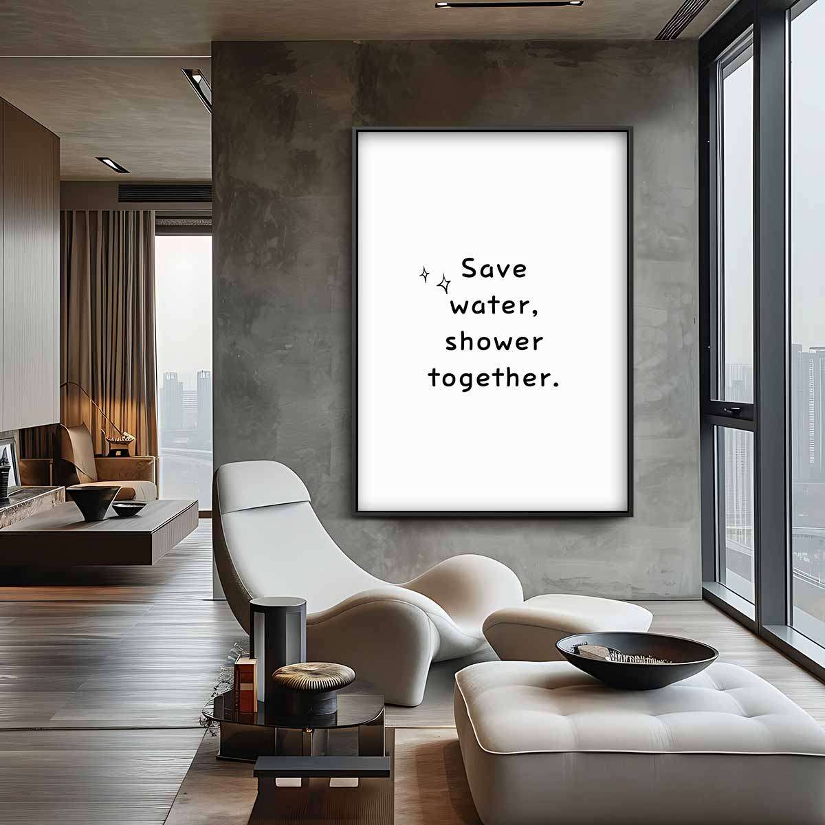 Humoristisch Milieubewustzijn Poster Kunstwerk-canvas-dibond-plexiglas-wanddecoratie-WallArtistic