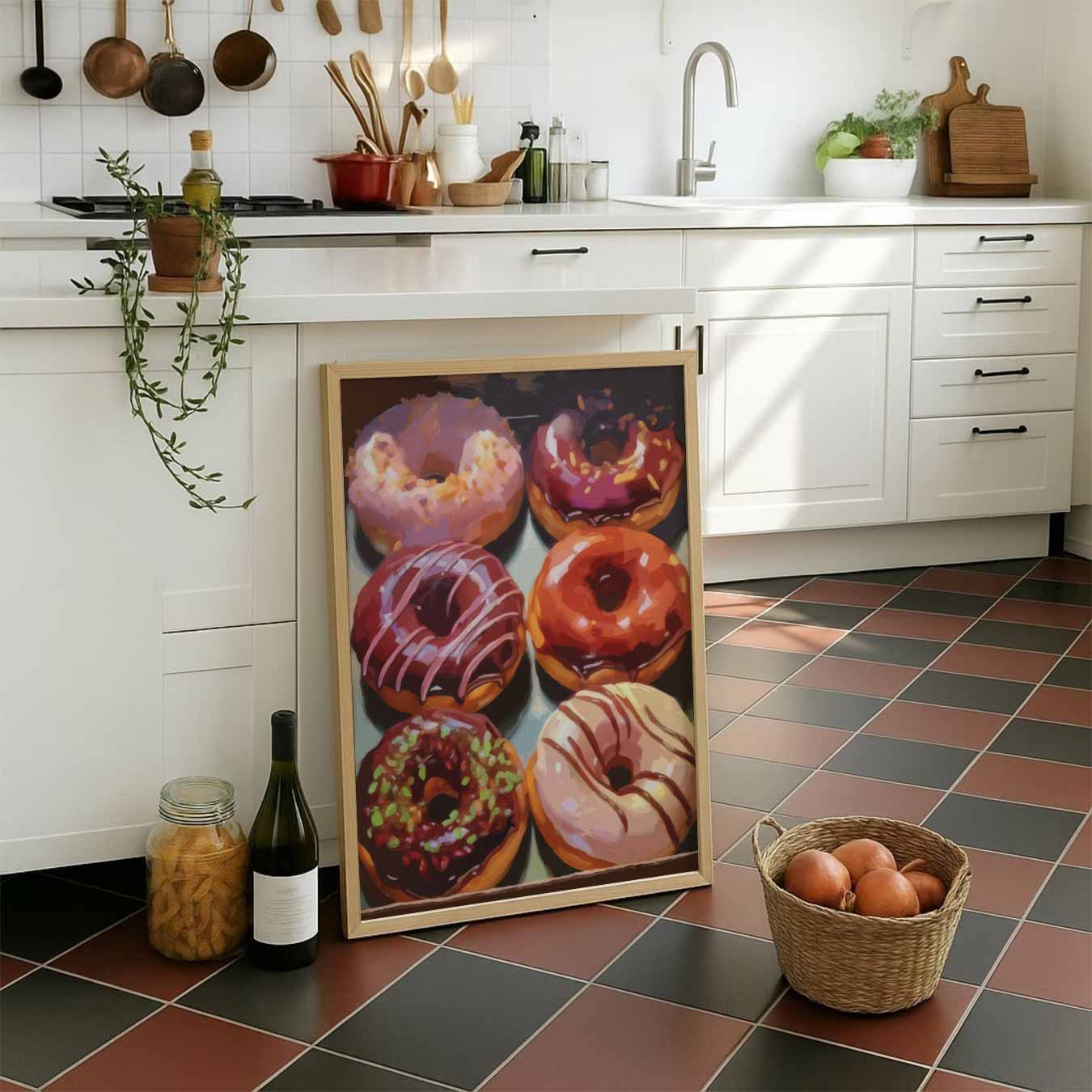 Kleurrijke Donut Poster-WallArtistic
