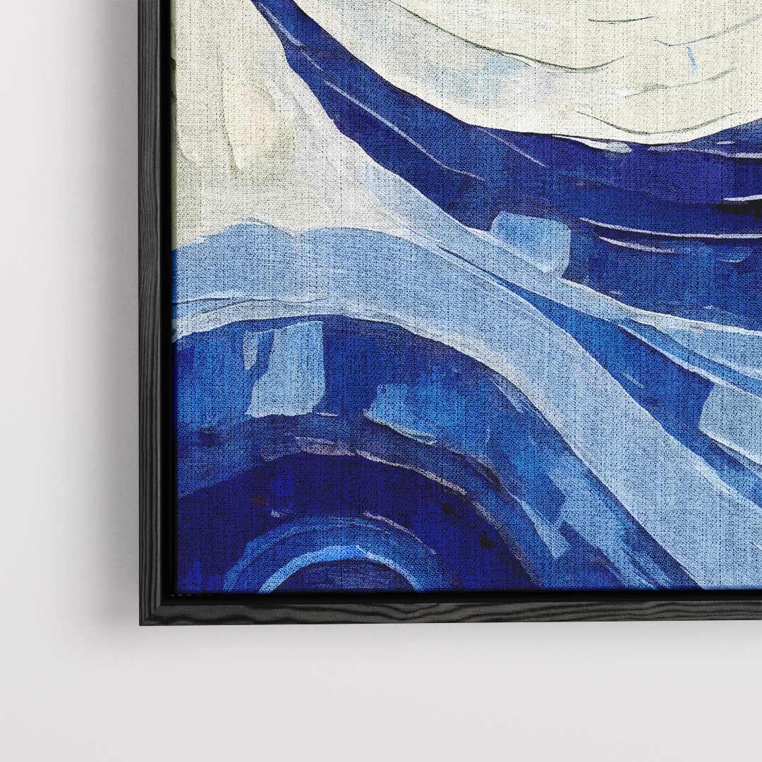Spiralen van Blauw Kunstwerk-canvas-dibond-plexiglas-wanddecoratie-WallArtistic
