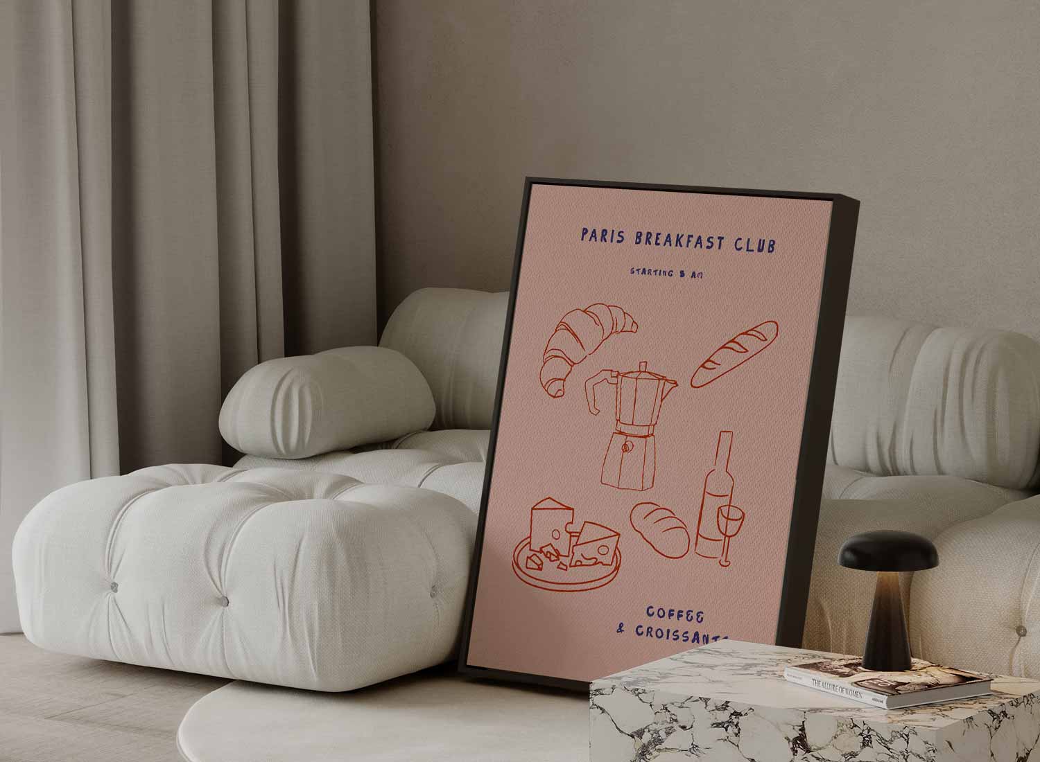 Paris Ontbijtclub Poster