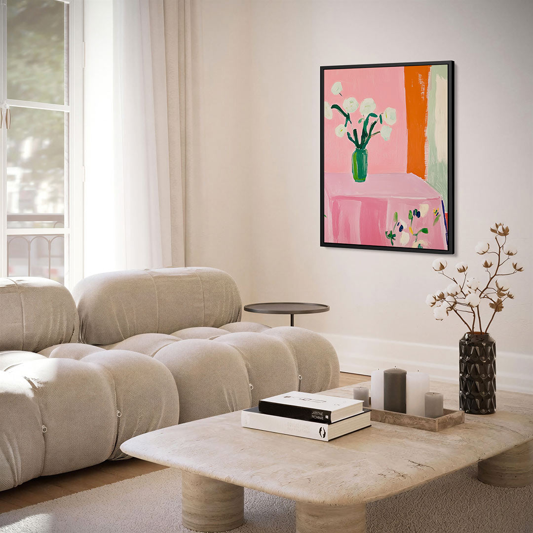 Bloemen op tafel Kunstwerk