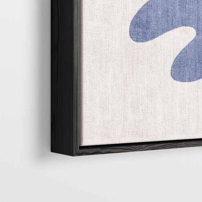 Blauwe Vloeiende Vorm Kunstwerk-canvas-dibond-plexiglas-wanddecoratie-WallArtistic