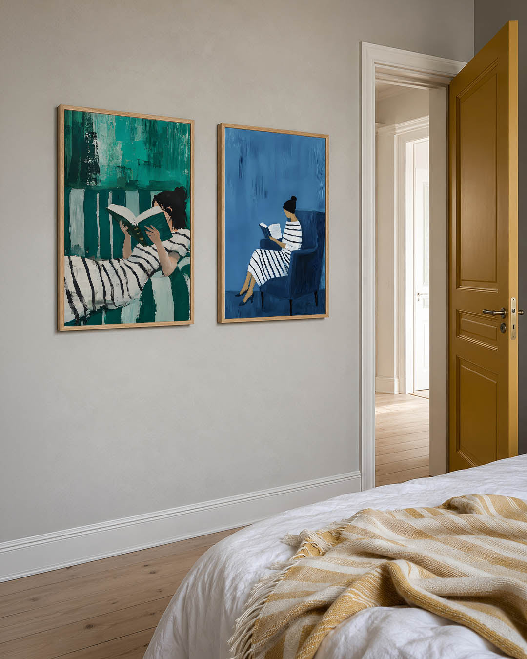 Lezende vrouw Posterset