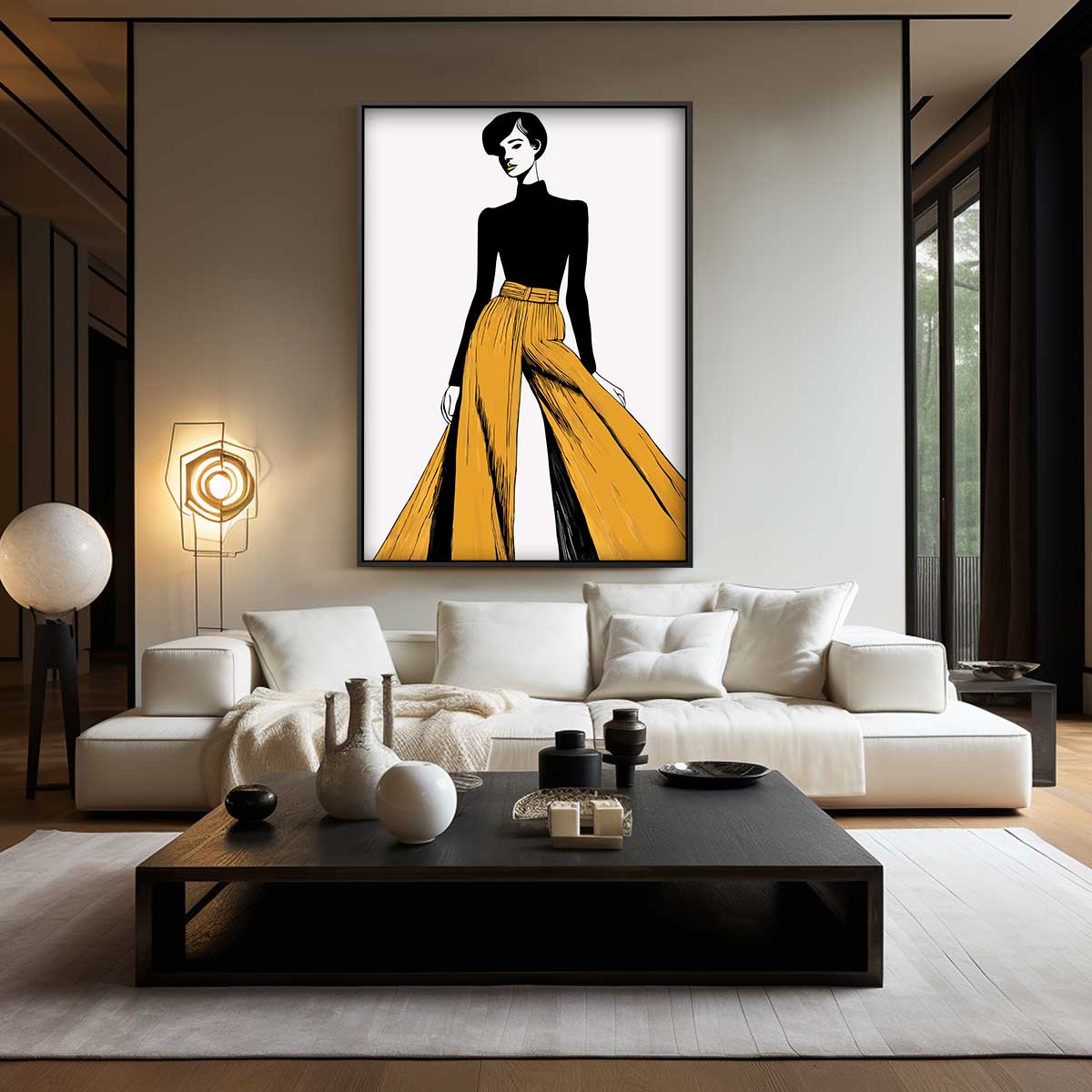 Moderne Mode-Illustratie Kunstwerk-canvas-dibond-plexiglas-wanddecoratie-WallArtistic