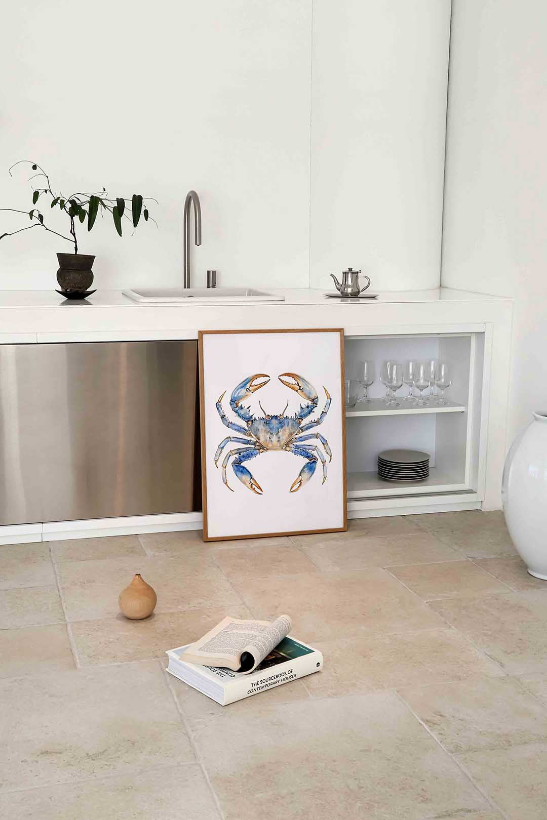 Blauwe krab Poster