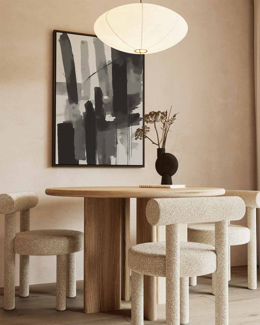 Moderne Sluier van Zwart & Wit Kunstwerk-canvas-dibond-plexiglas-wanddecoratie-WallArtistic