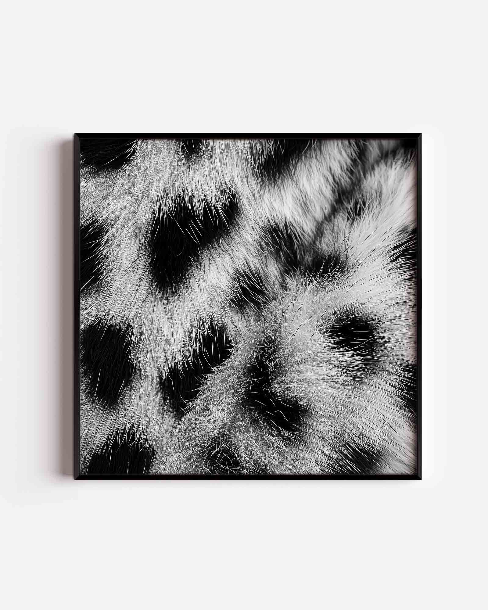 Zwart wit vachtpatroon Poster
