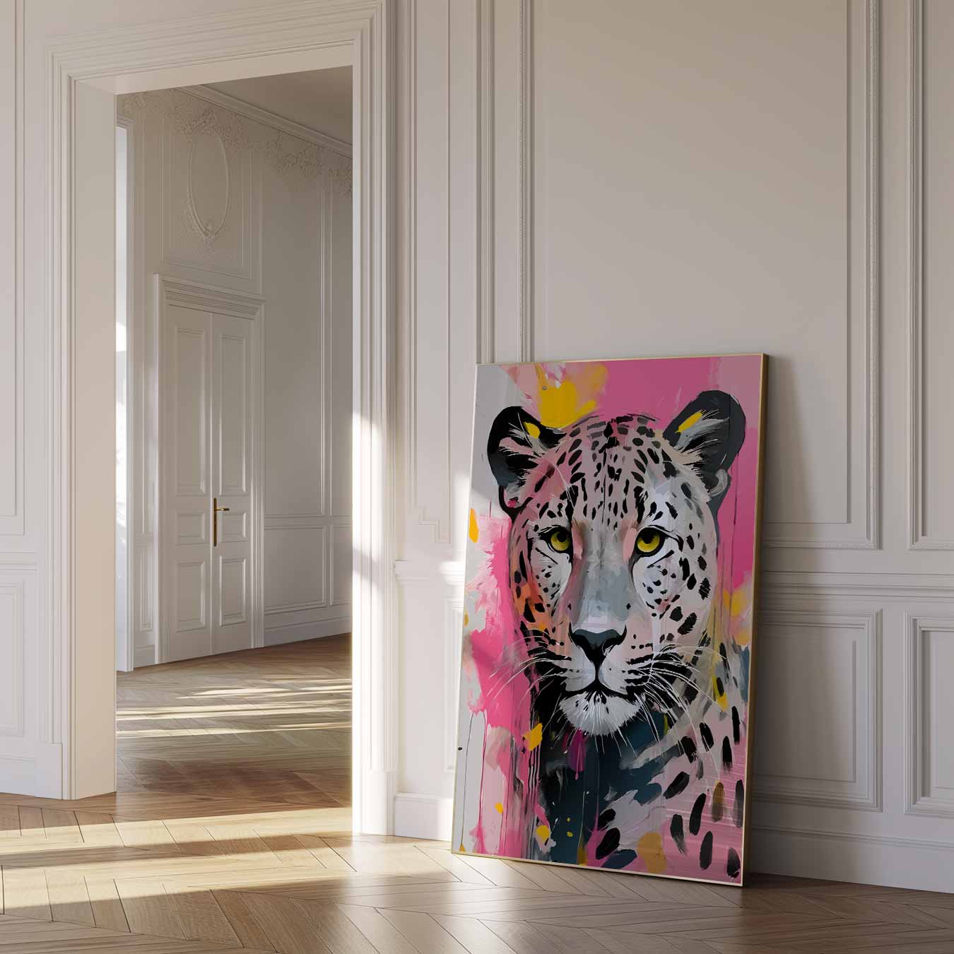 Dromerige Luipaard Kunstprint Poster-WallArtistic