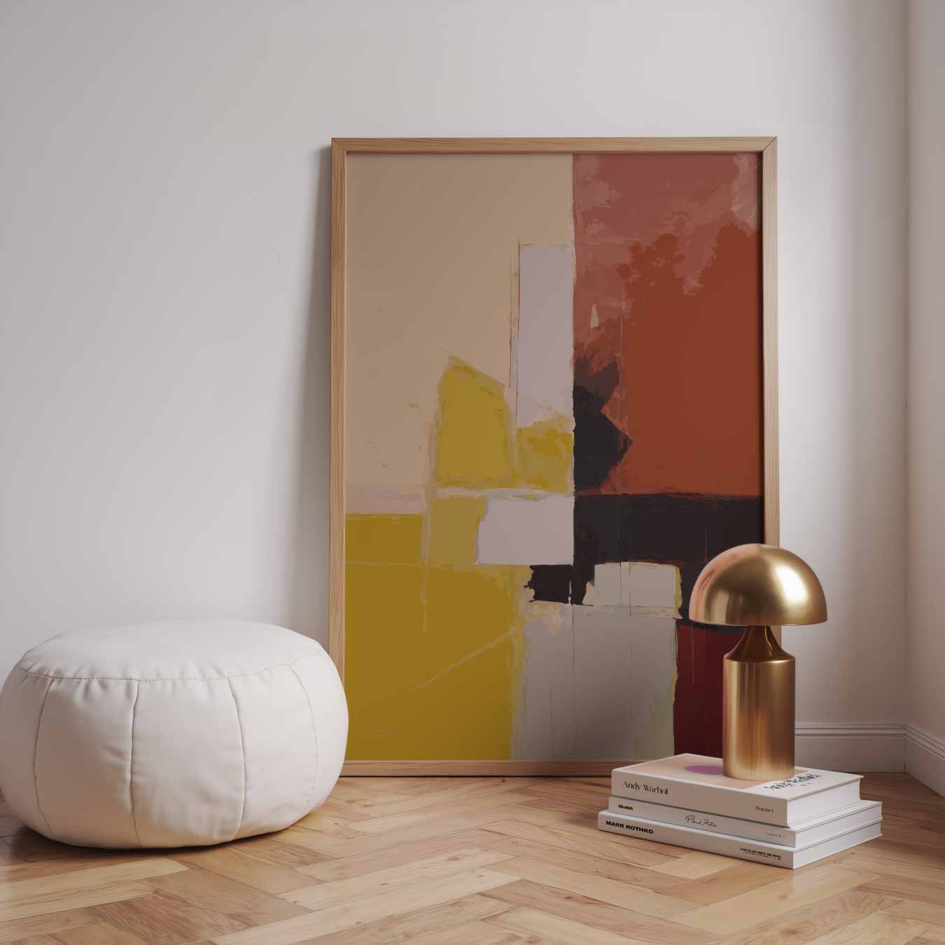 Abstracte Rode Beleving Poster-WallArtistic