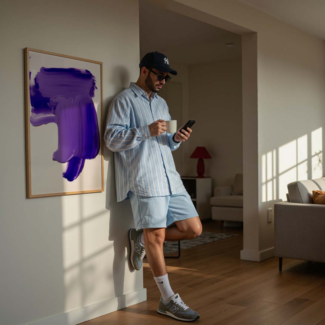 Abstracte Paarse Expressie Poster-WallArtistic