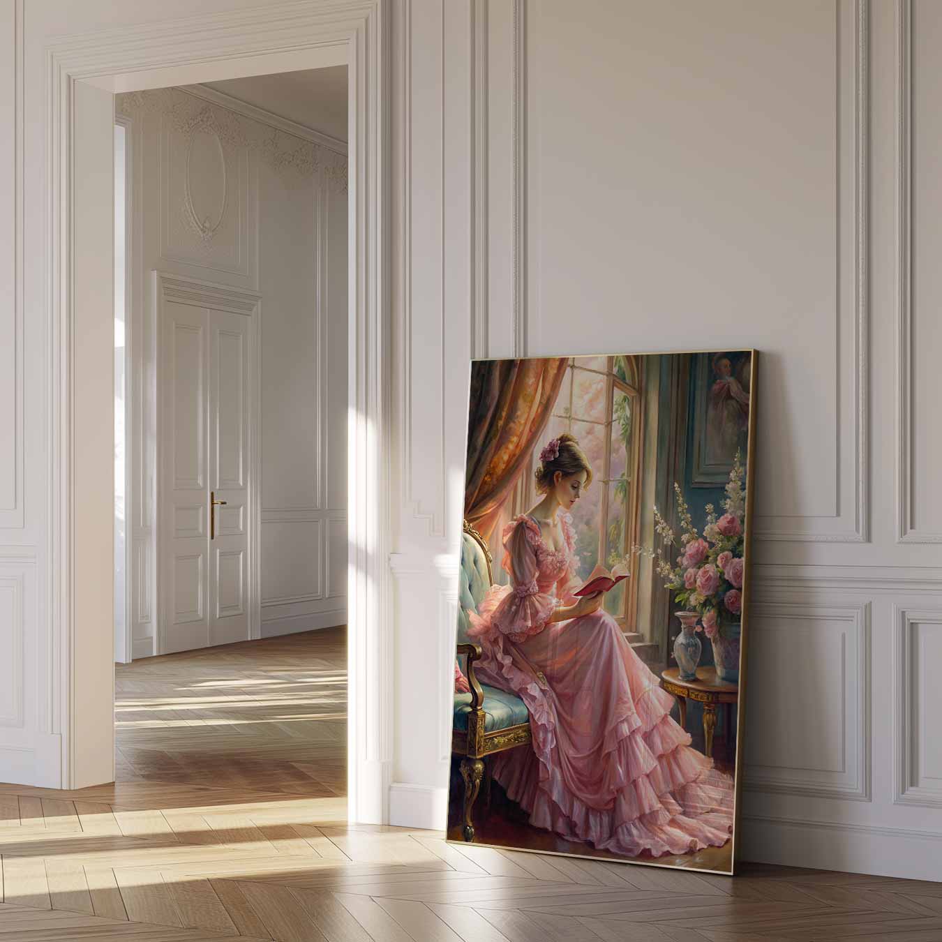 Romantische Lezende Dame Poster