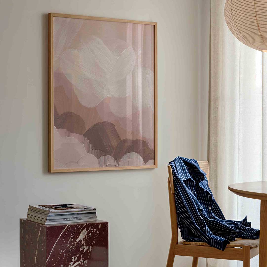 Abstracte penseelstreken Poster
