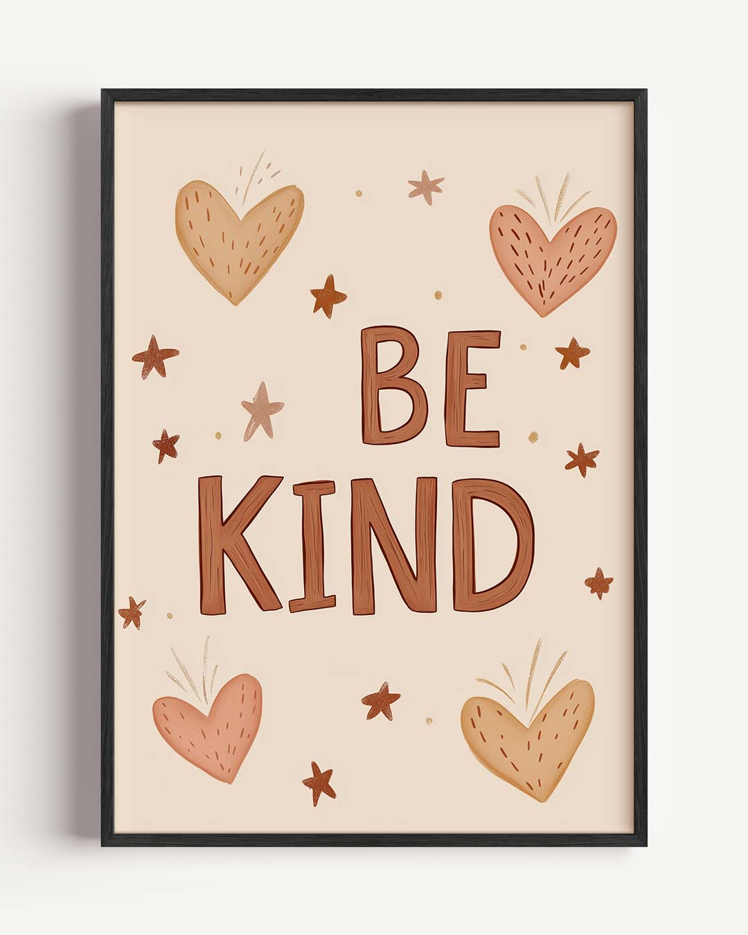 Be Kind Hartjes Poster-WallArtistic