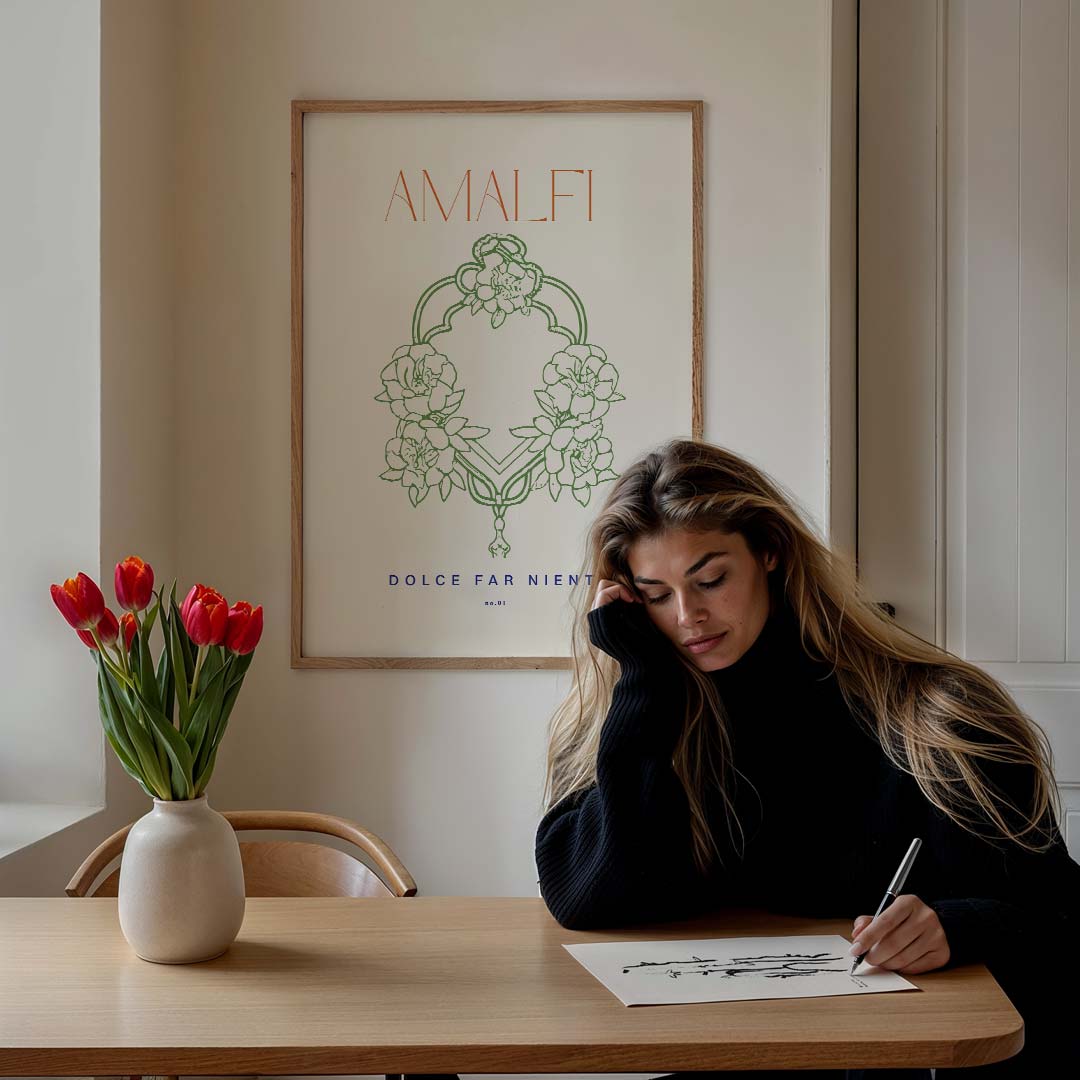 Amalfi Bloemenkunst Poster-WallArtistic