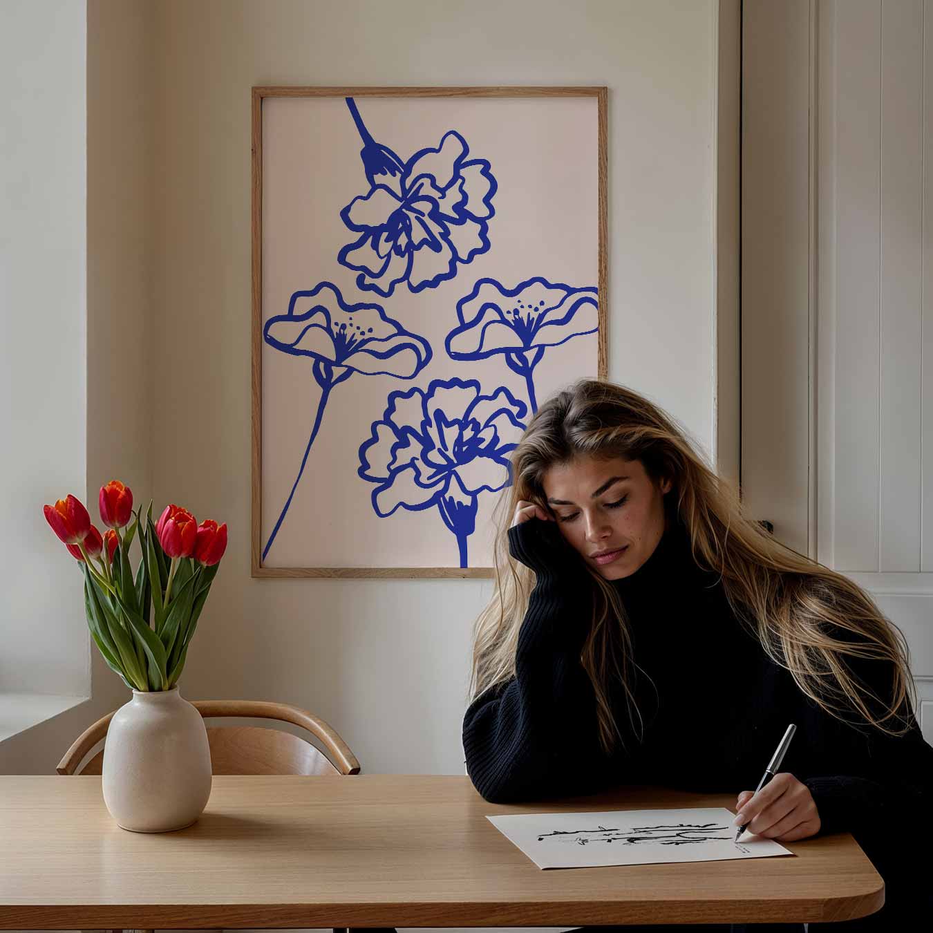 Moderne Bloemenpracht Poster