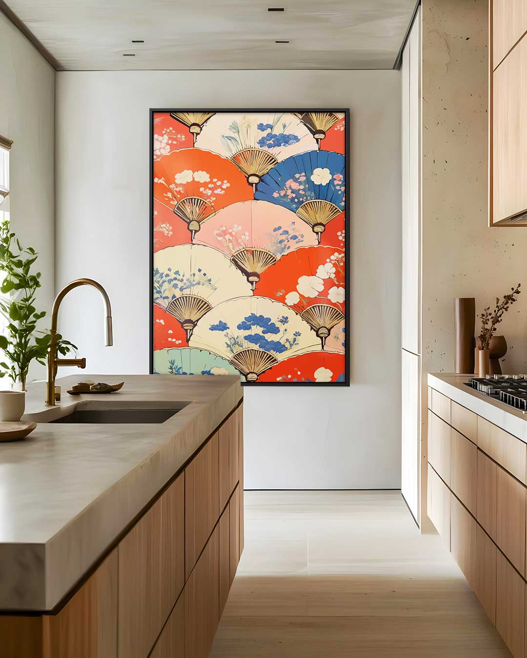 Kleurrijke Fan Fantasy Kunstwerk-canvas-dibond-plexiglas-wanddecoratie-WallArtistic