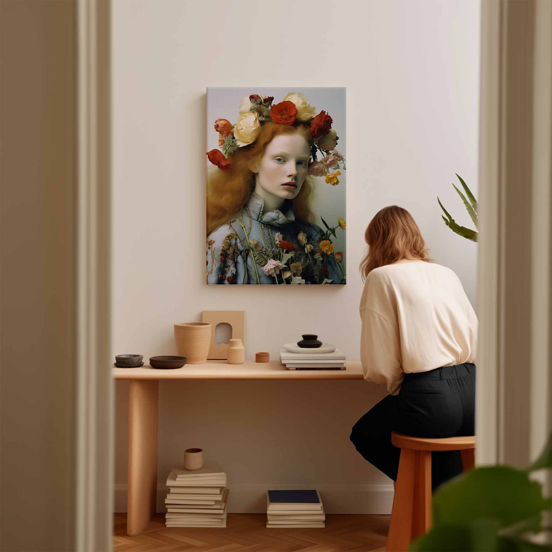Bloemenpracht in Portret Kunstwerk-canvas-dibond-plexiglas-wanddecoratie-WallArtistic