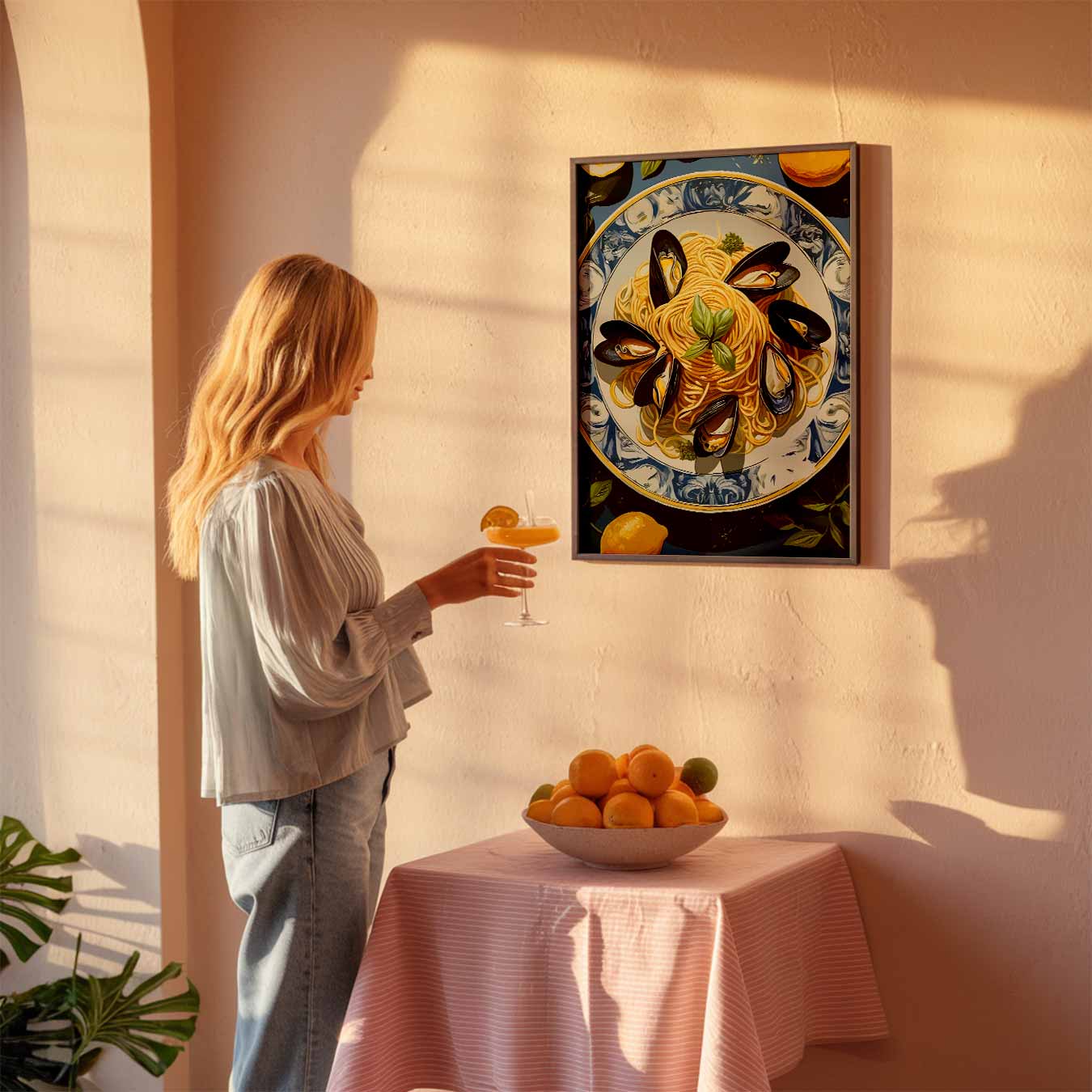 Mediterrane Spaghetti Sfeerposter