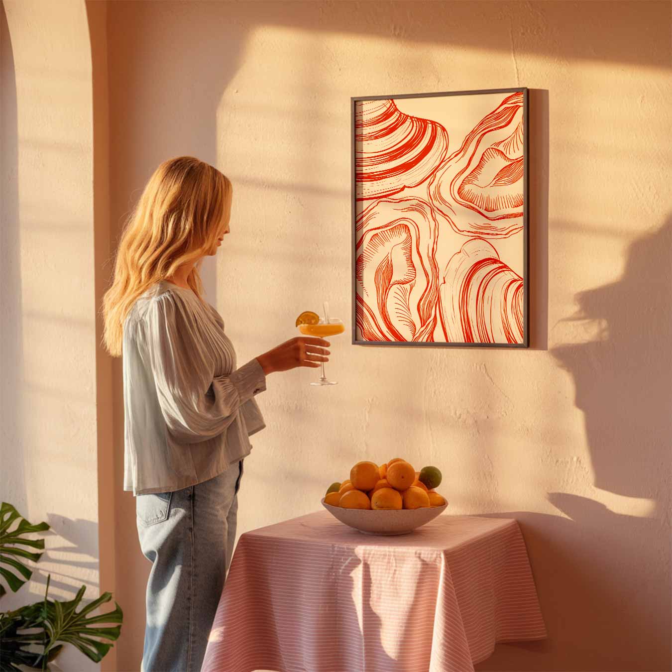 Abstracte Schelpenillustratie Poster-WallArtistic