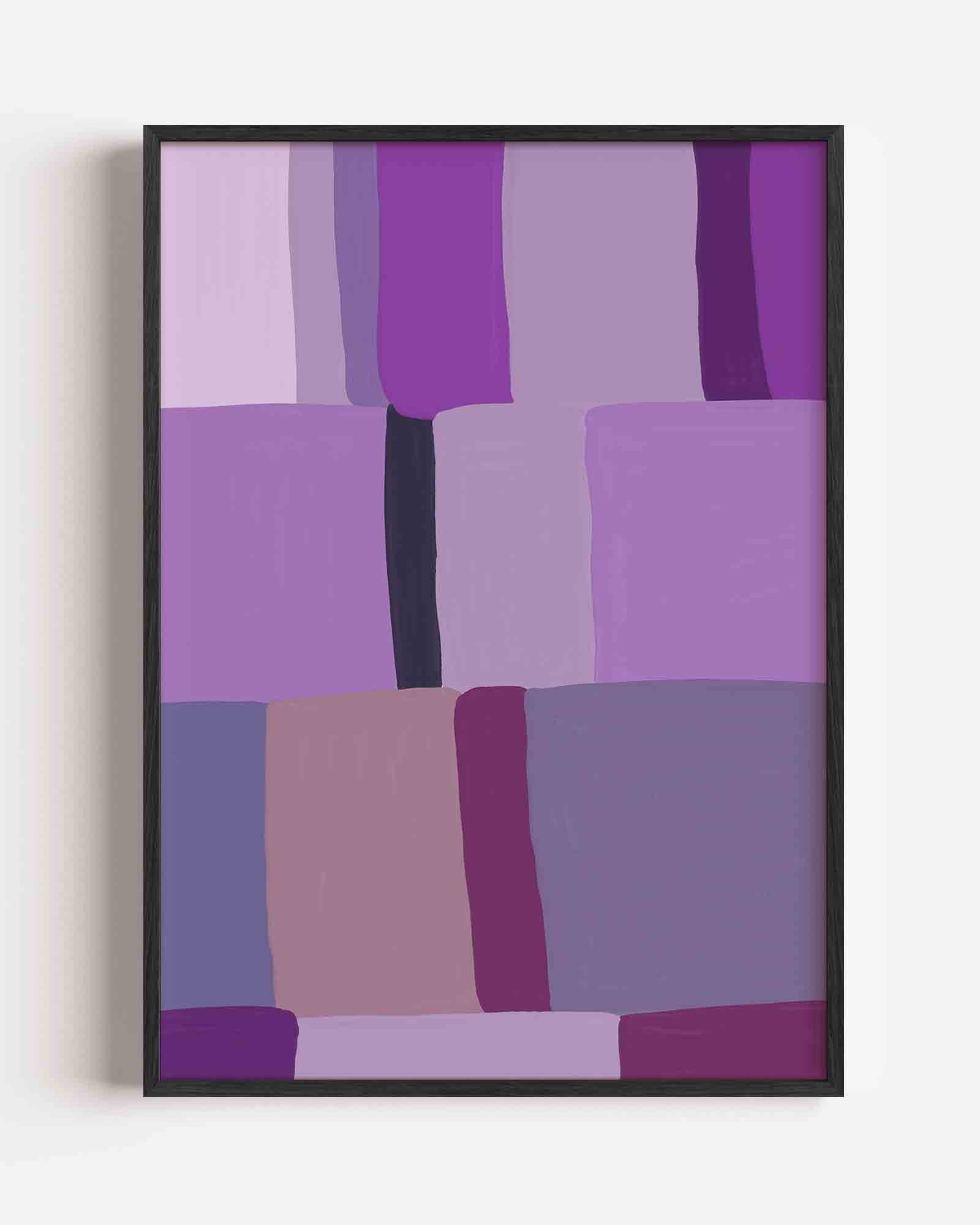 Abstracte paarse vlakken Poster