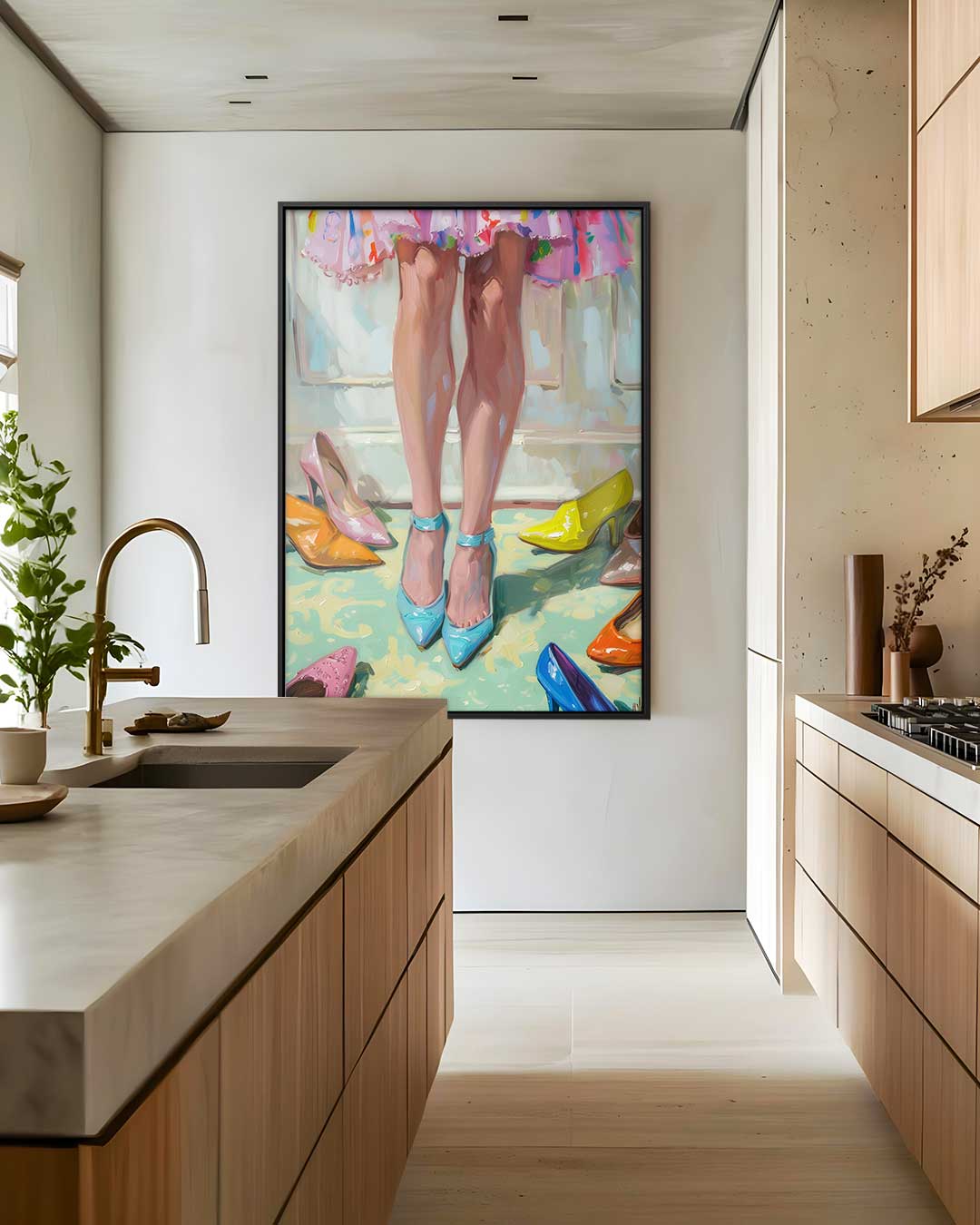 Kleurrijke Schoenendoos Kunstwerk-canvas-dibond-plexiglas-wanddecoratie-WallArtistic