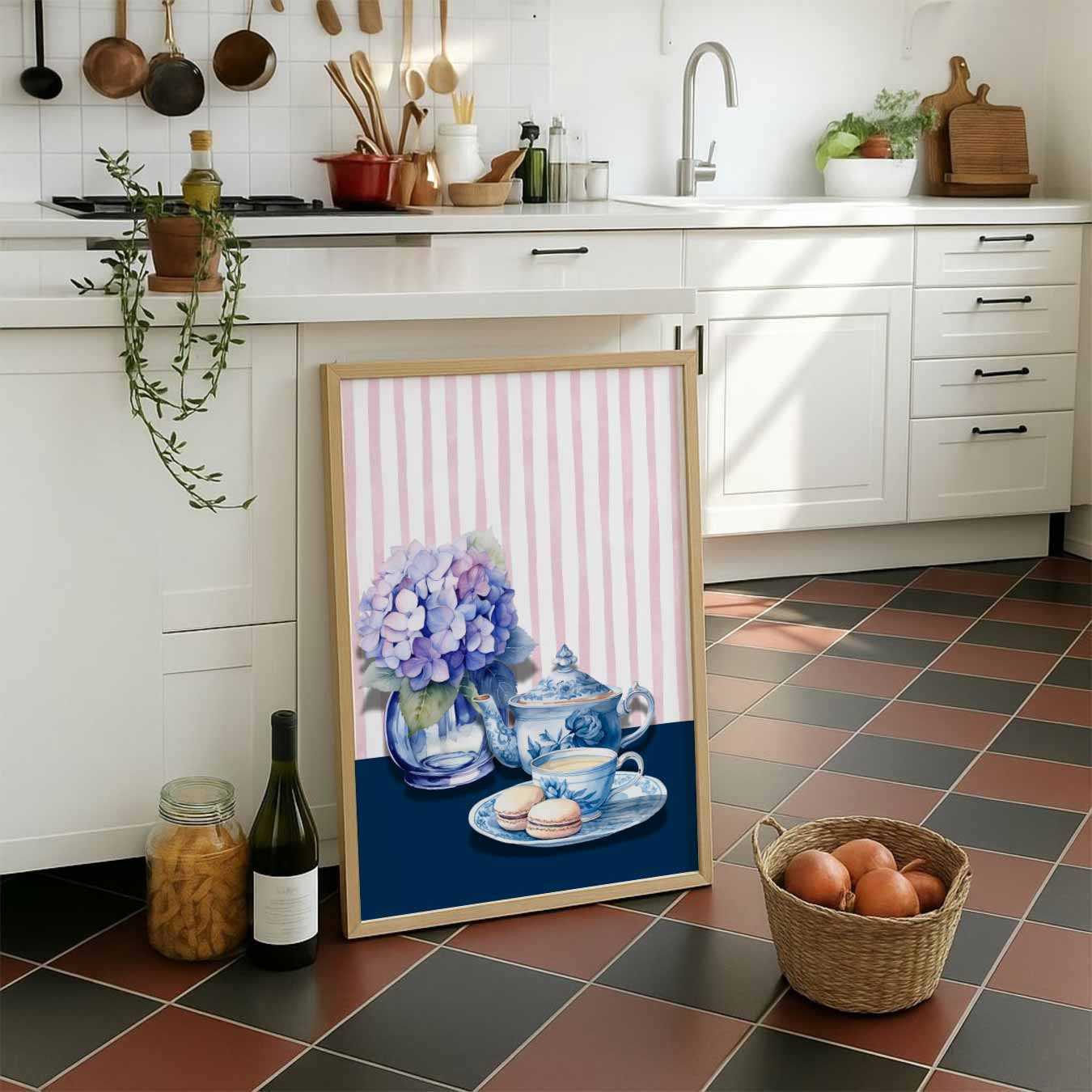 Romantische Theetijd Poster-WallArtistic