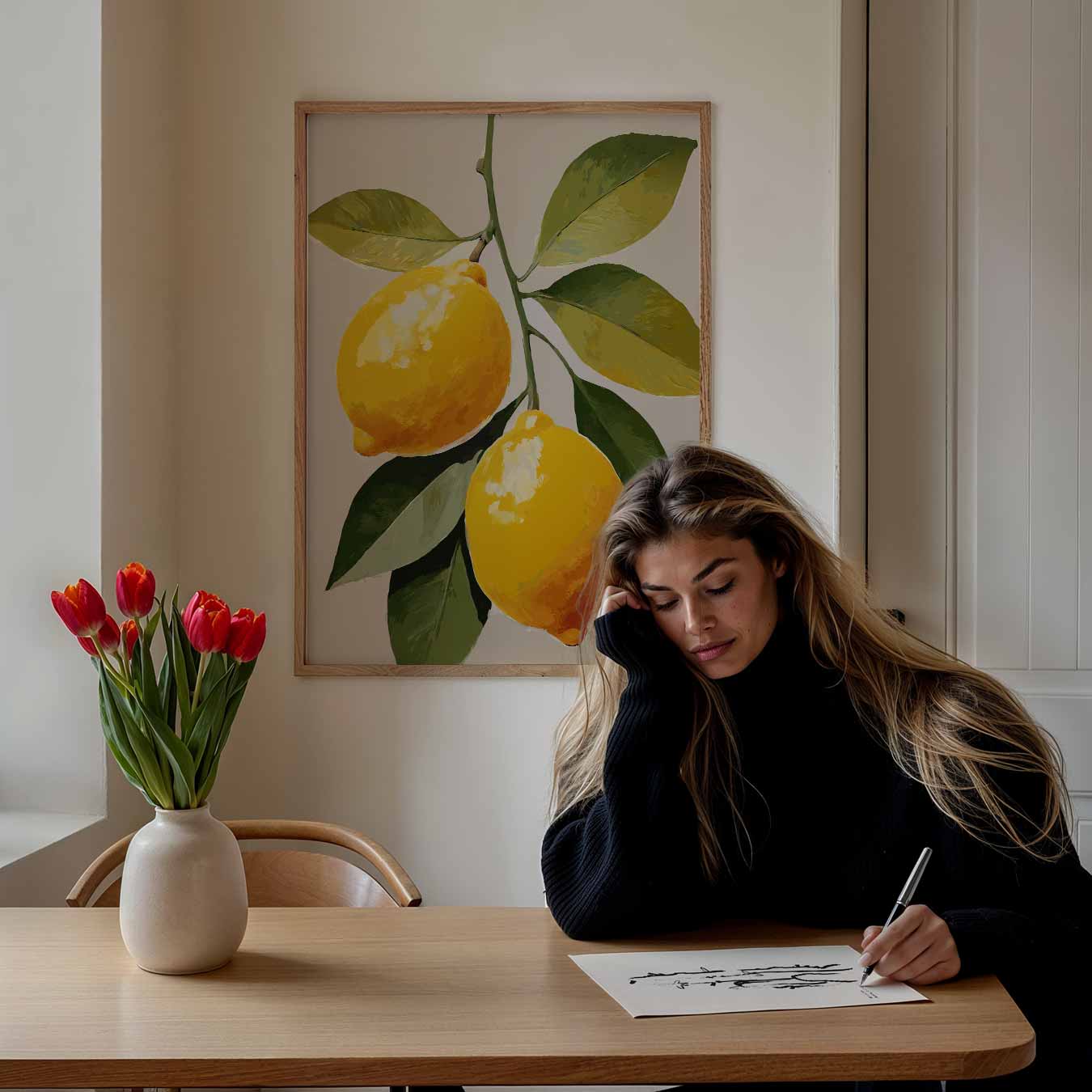Verfrissende Citrus Kunstposter