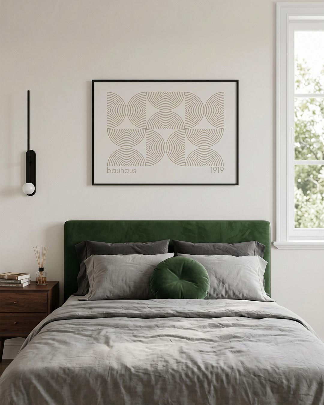 Cirkelpatroon en lijnen Poster