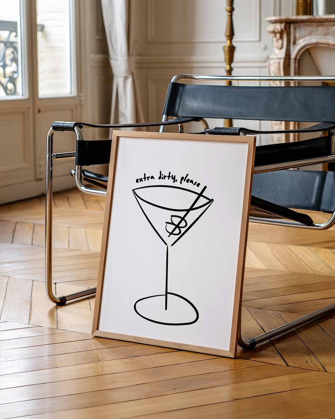 Stijlvolle Martini Illustratie Poster