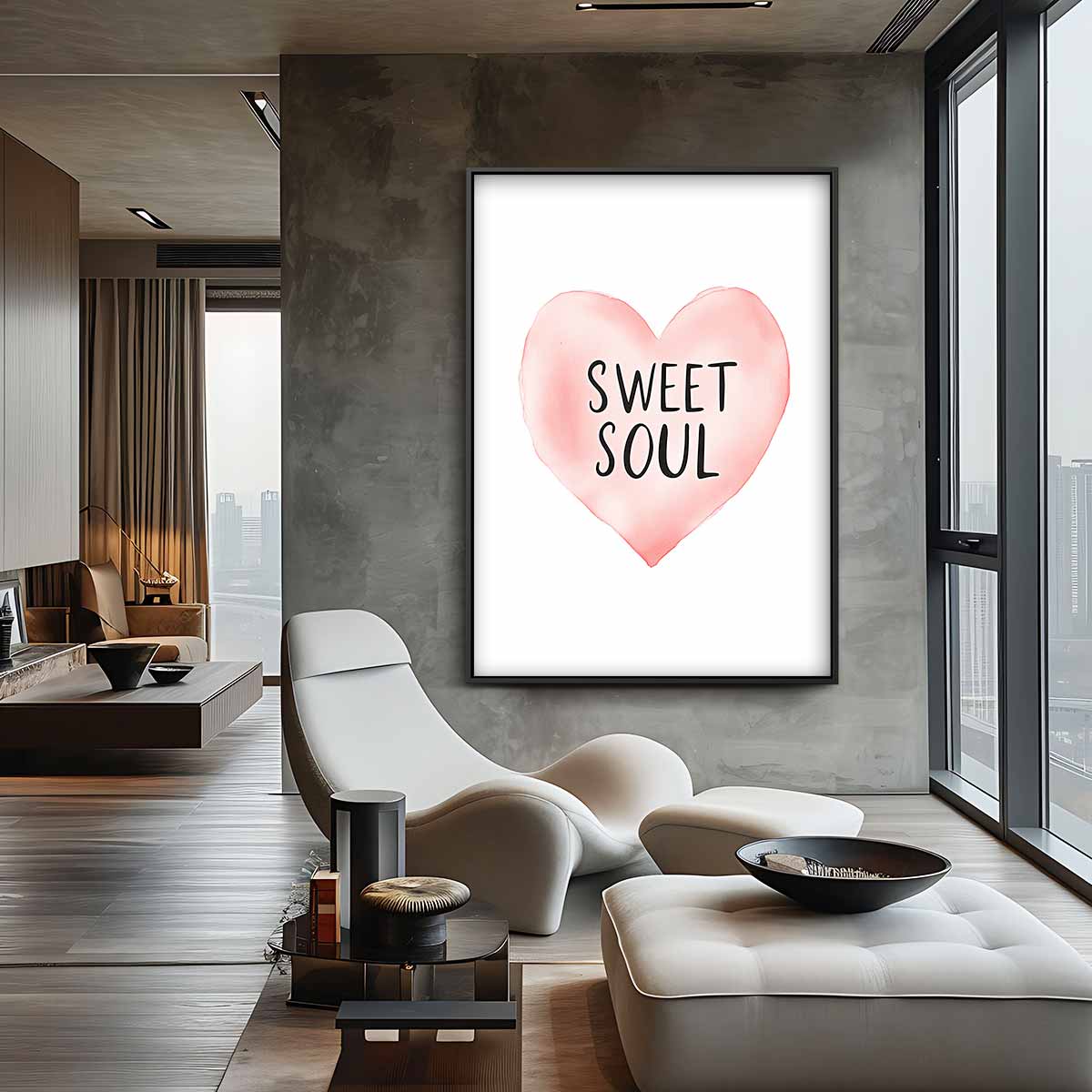 Sweet Soul Hartje Kunstwerk-canvas-dibond-plexiglas-wanddecoratie-WallArtistic