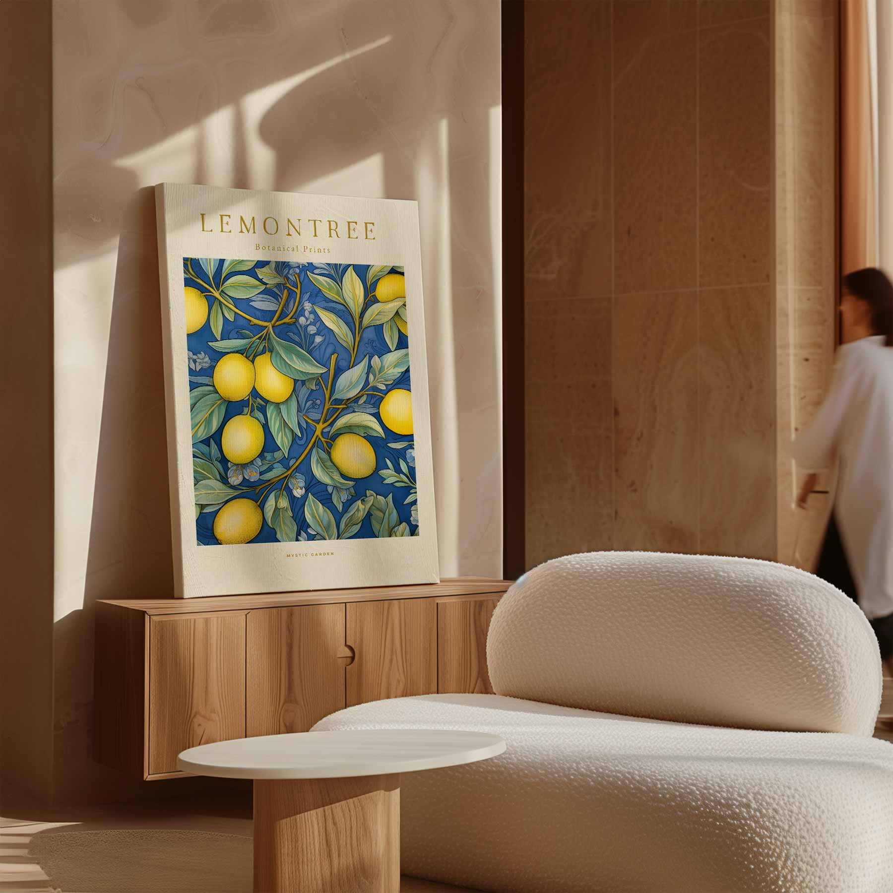 Citroenboom Botanische Print Kunstwerk-canvas-dibond-plexiglas-wanddecoratie-WallArtistic