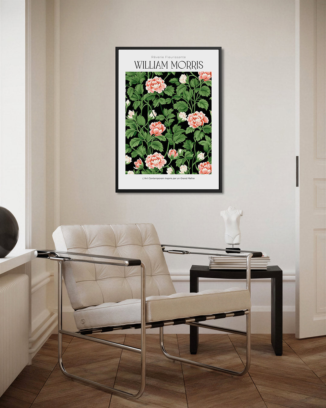 Bloemenpatroon met bladeren Kunstwerk
