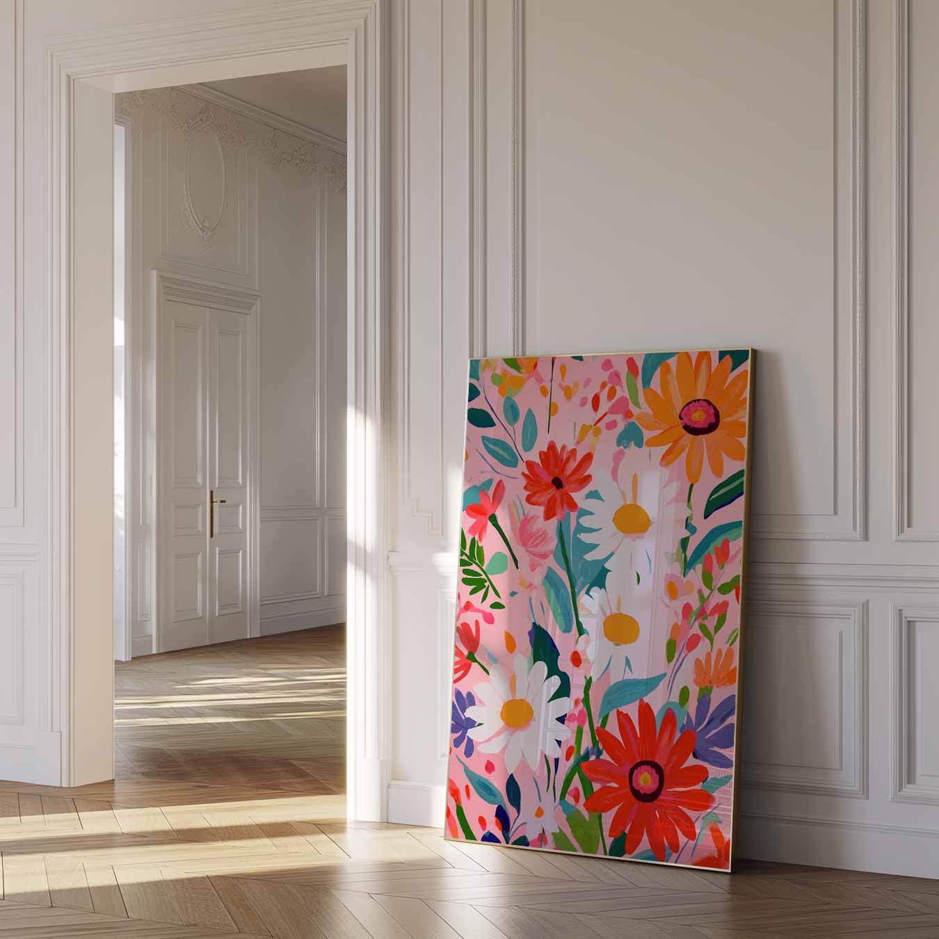 Bloemenpracht op Canvas Poster