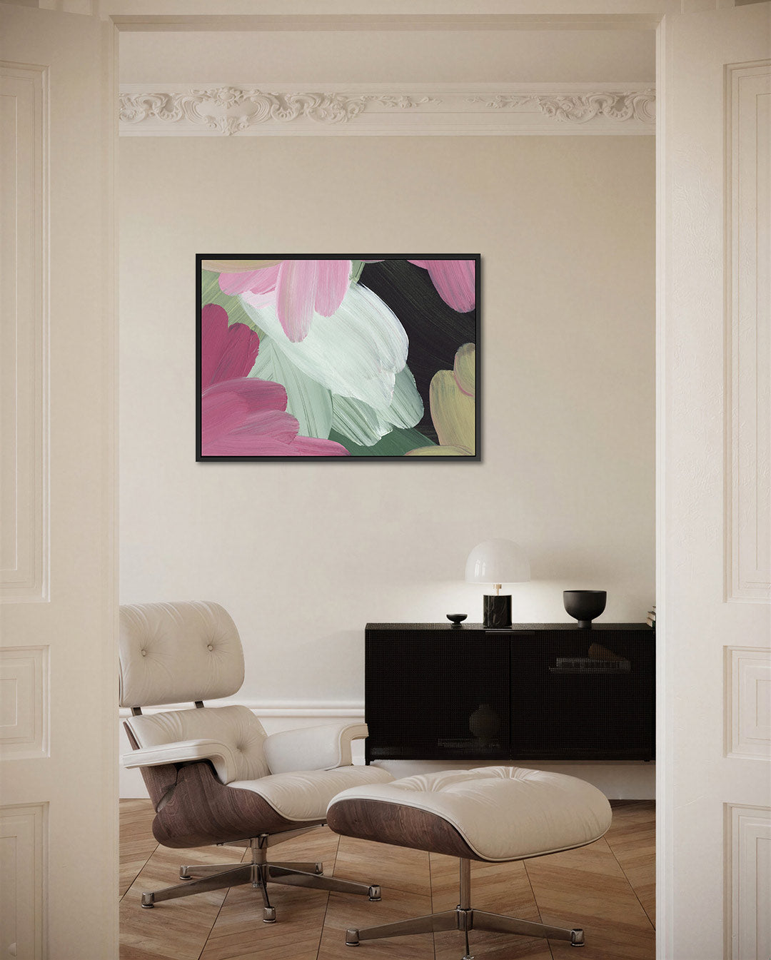 Vloeiende kleurencompositie Kunstwerk