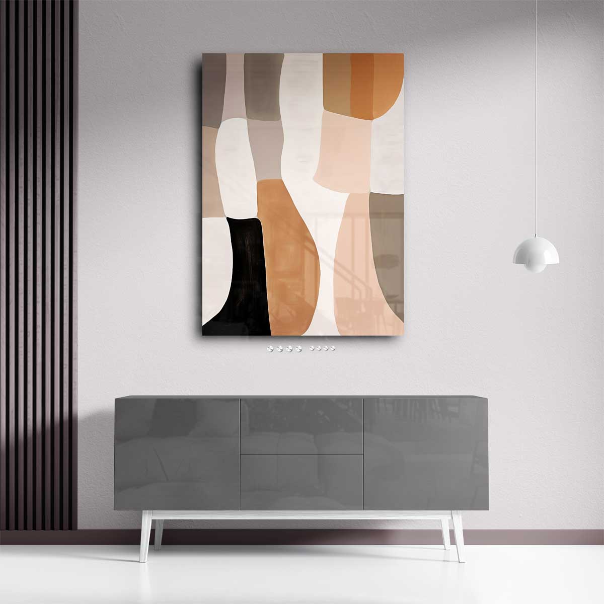 Aardse Abstractie Kunstwerk-canvas-dibond-plexiglas-wanddecoratie-WallArtistic