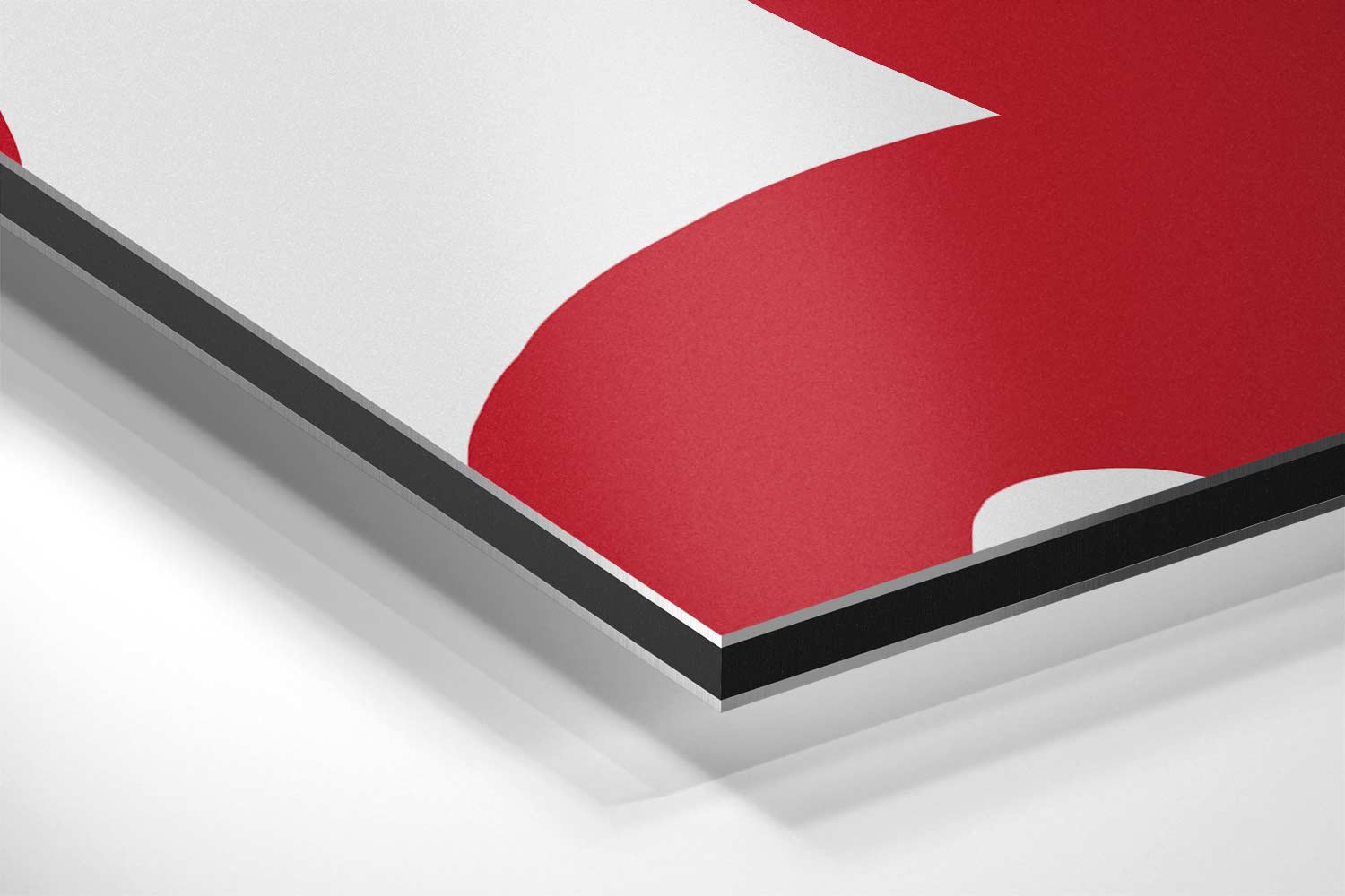 Speelse Rode Bochten Kunstwerk-canvas-dibond-plexiglas-wanddecoratie-WallArtistic