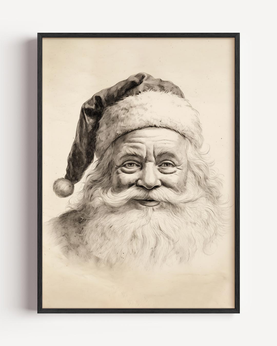 Vintage Kerstman Portret Poster-WallArtistic