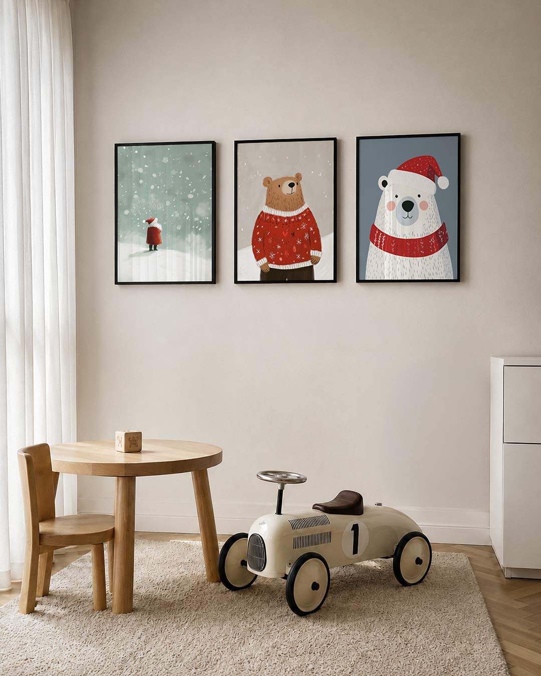 Winterse figuur Posterset