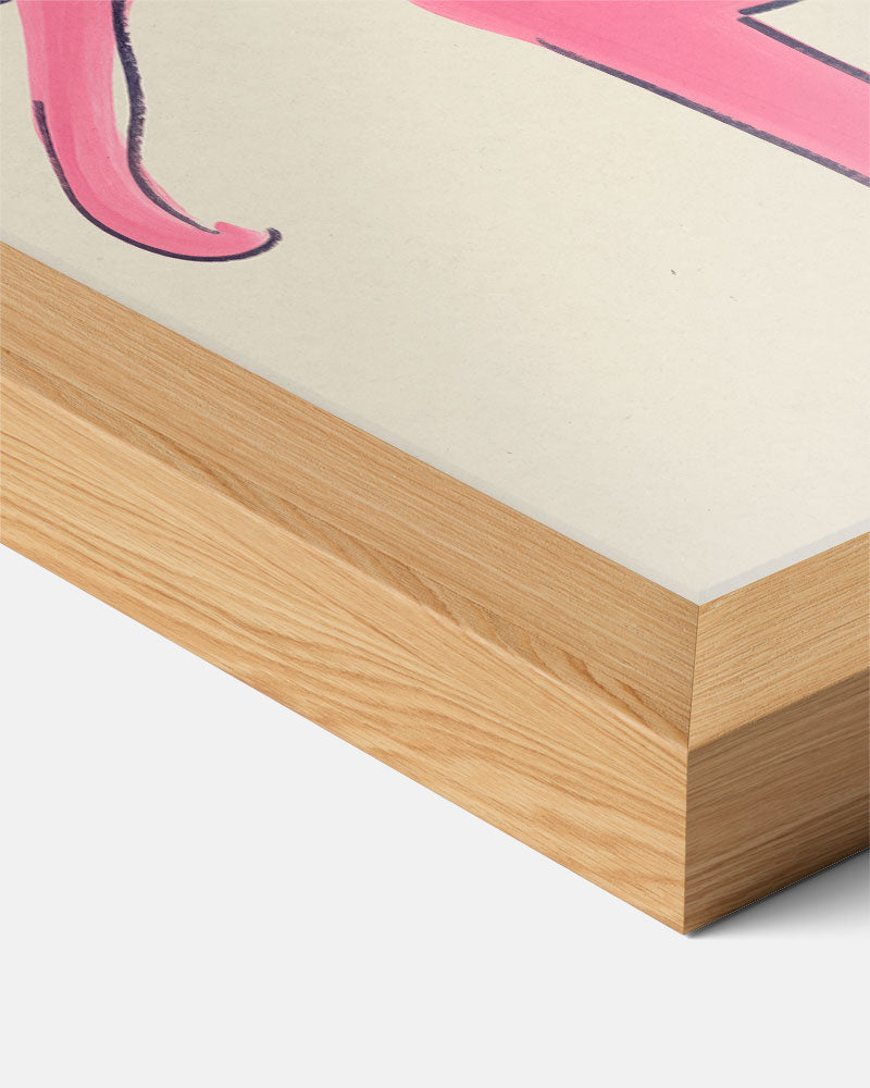 Speelse Roze Olifant Poster-WallArtistic
