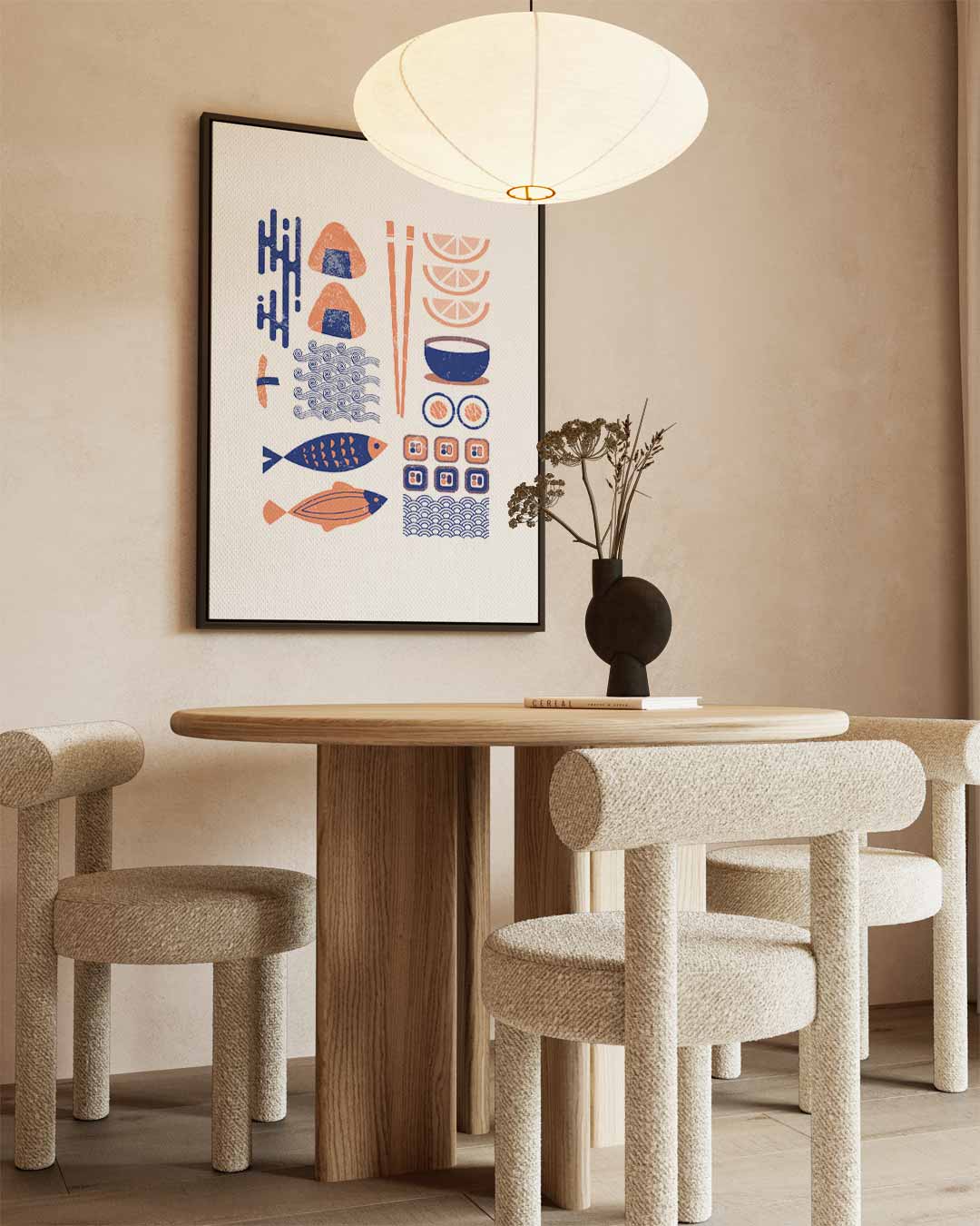 Japanse Culinaire Vormgeving Kunstwerk-canvas-dibond-plexiglas-wanddecoratie-WallArtistic