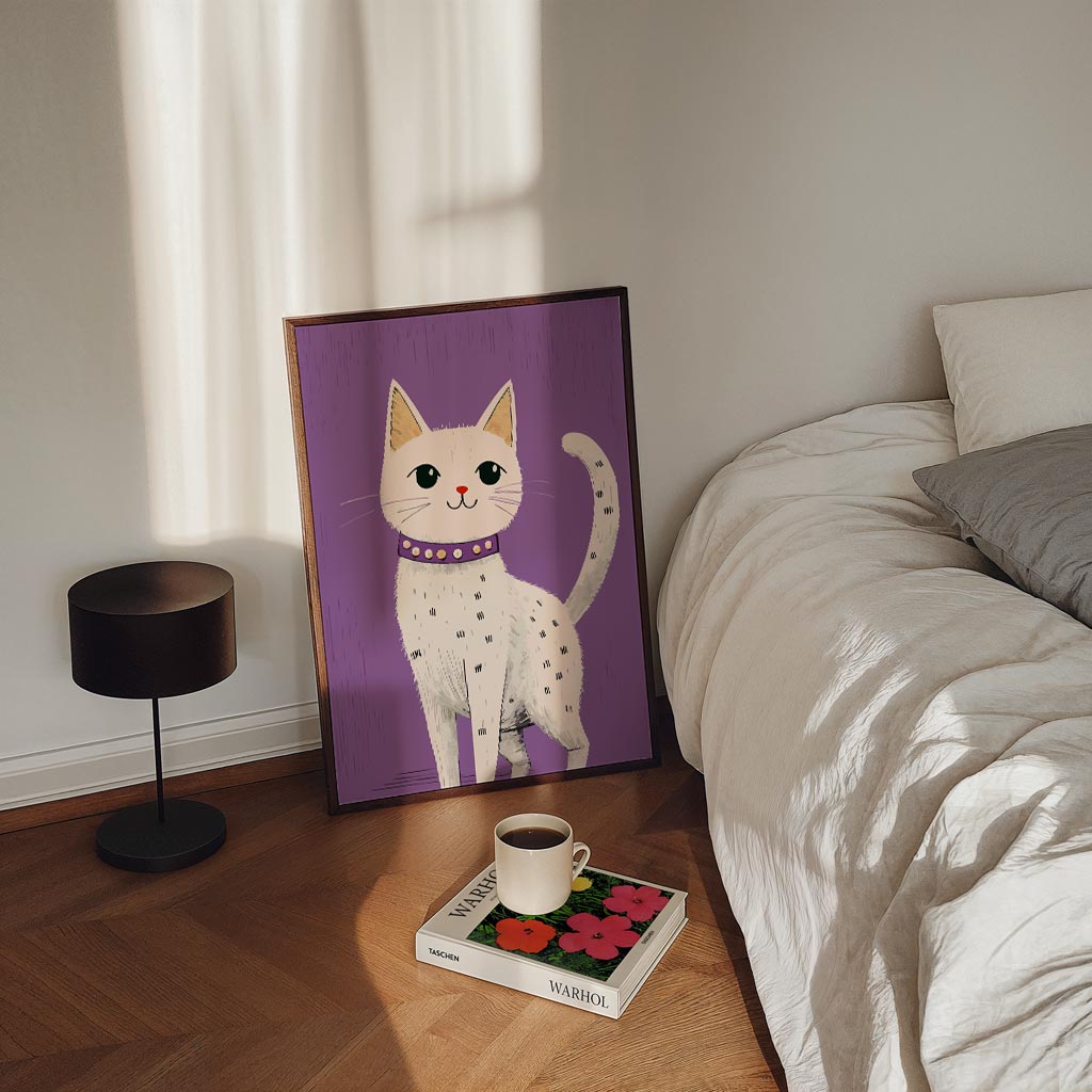 Lieve Kat Poster voor Dierenliefhebbers Poster-WallArtistic