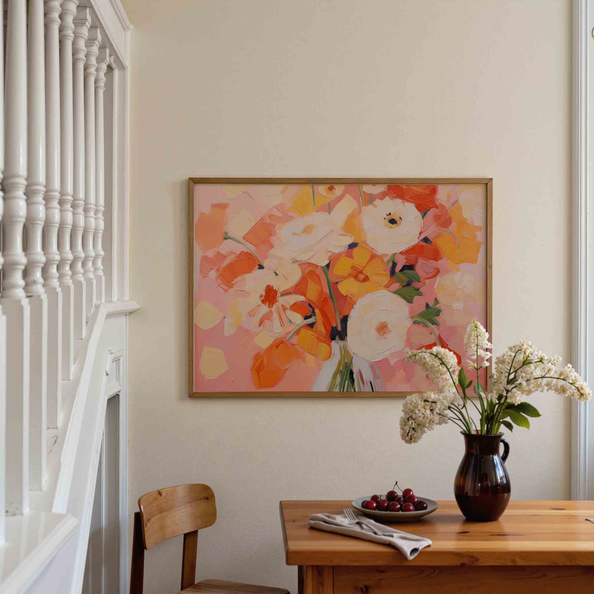 Bloemen in vaas Poster