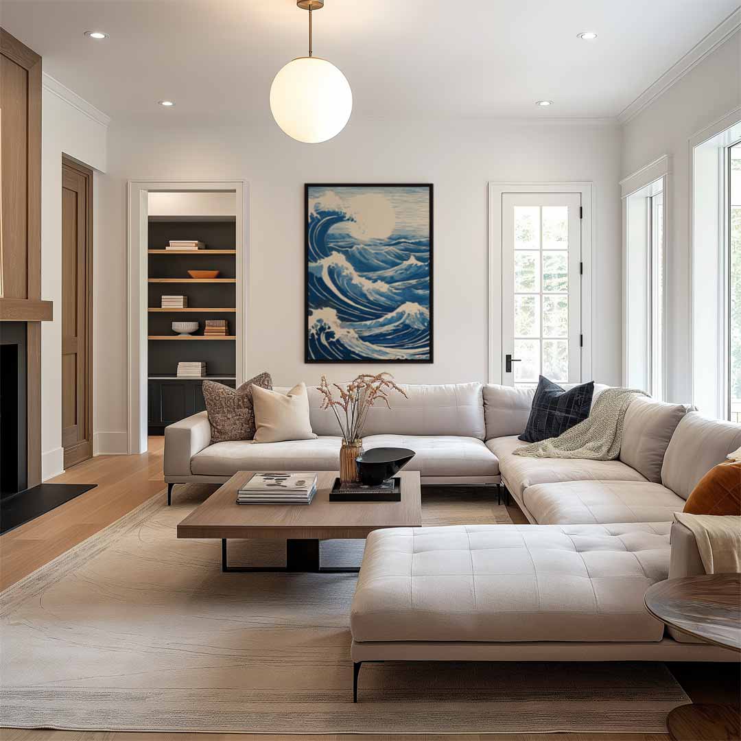 Golven van de Oceaan Kunstwerk-canvas-dibond-plexiglas-wanddecoratie-WallArtistic