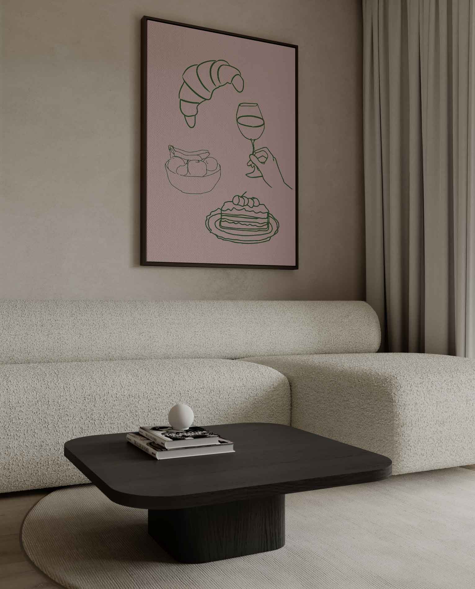 Minimalistisch Eten & Drinken Kunstwerk-canvas-dibond-plexiglas-wanddecoratie-WallArtistic