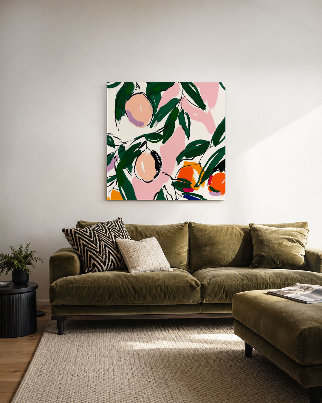 Vrolijke kleurenexplosie Kunstwerk