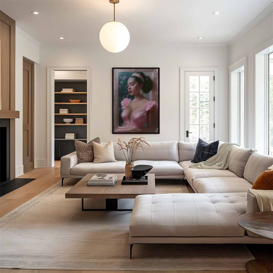 Elegantie in Roze Kunstwerk-canvas-dibond-plexiglas-wanddecoratie-WallArtistic