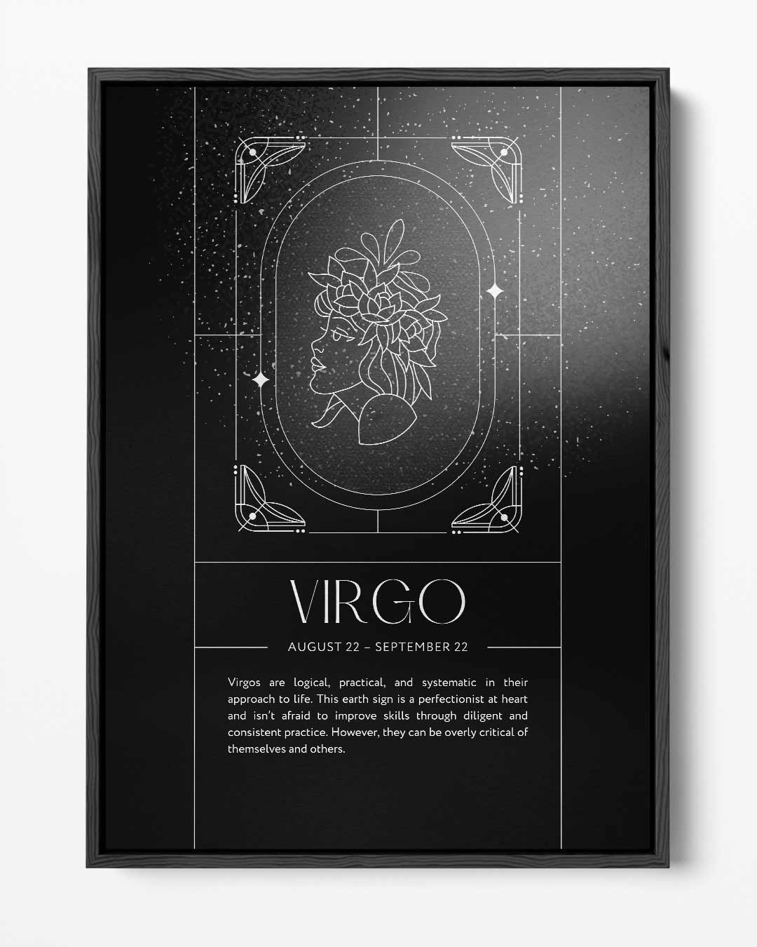 Stijlvolle Virgo Illustratie Kunstwerk-canvas-dibond-plexiglas-wanddecoratie-WallArtistic