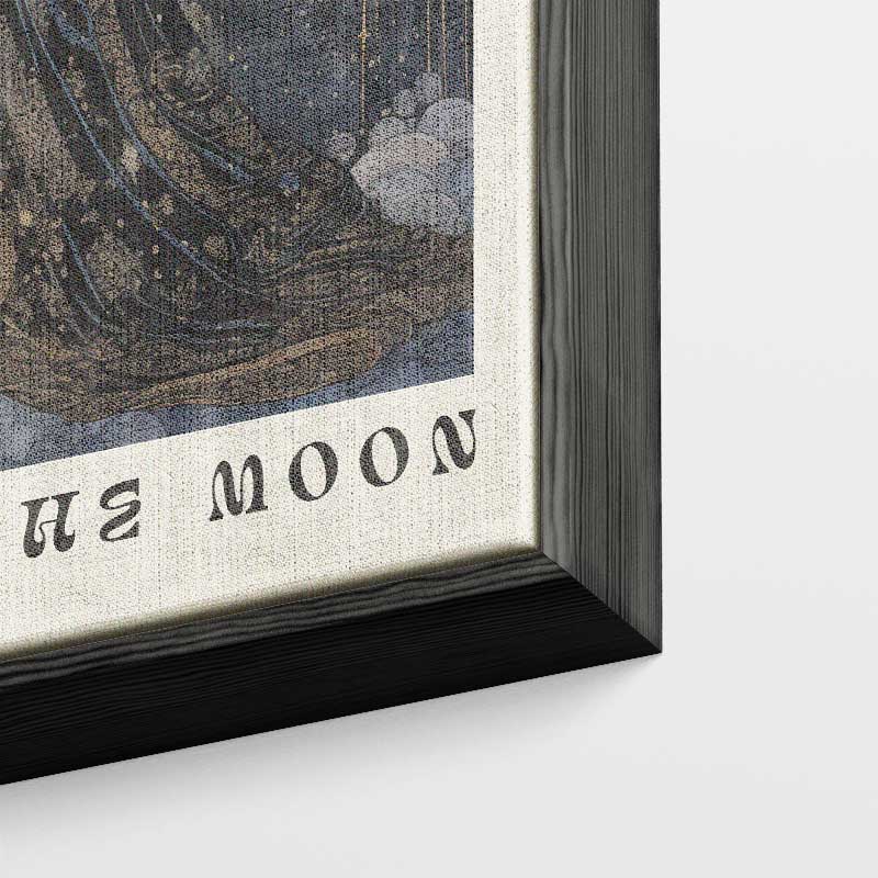 Mystieke Zon en Maan Vrouw Kunstwerk-canvas-dibond-plexiglas-wanddecoratie-WallArtistic
