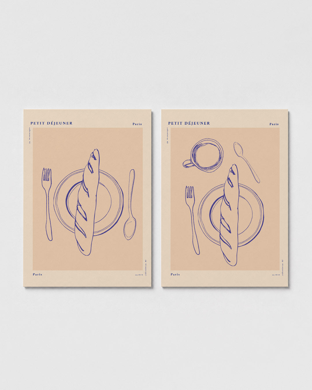Eenvoudige ontbijtsetting Posterset