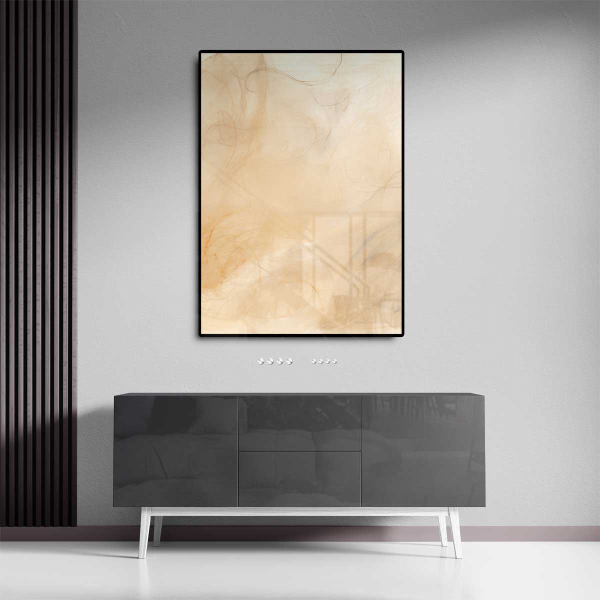 Dansende Lijnen in Amber Kunstwerk-canvas-dibond-plexiglas-wanddecoratie-WallArtistic